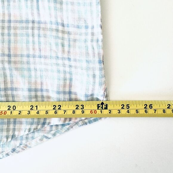 Frank & Eileen Men’s Plaid Paul Button Up Linen Long Sleeve Made In USA - Picture 8 of 12